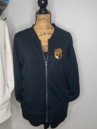 Jefferson Cavaliers Black French Terry Bomber Zip-Up