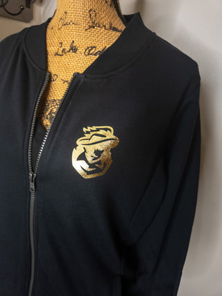 Jefferson Cavaliers Black French Terry Bomber Zip-Up