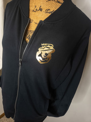 Jefferson Cavaliers Black French Terry Bomber Zip-Up