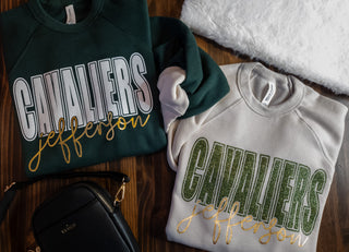 Jefferson Cavaliers Forest Sponge Fleece Crewneck Sweatshirt