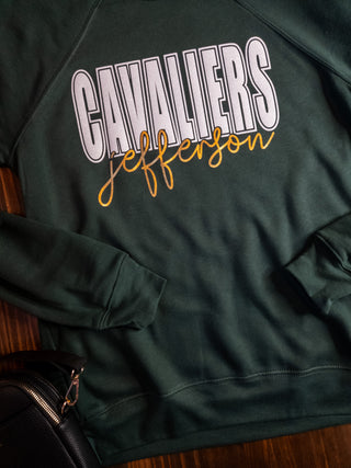 Jefferson Cavaliers Forest Sponge Fleece Crewneck Sweatshirt