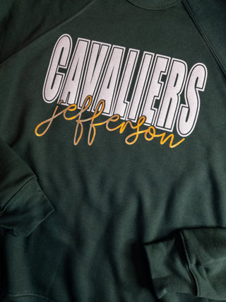 Jefferson Cavaliers Forest Sponge Fleece Crewneck Sweatshirt