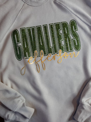 Jefferson Cavaliers Heather Dust Sponge Fleece Crewneck Sweatshirt