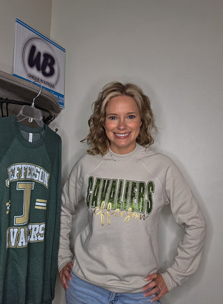 Jefferson Cavaliers Heather Dust Sponge Fleece Crewneck Sweatshirt