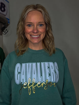 Cavaliers Jefferson Dyed Green Crewneck Sweatshirt