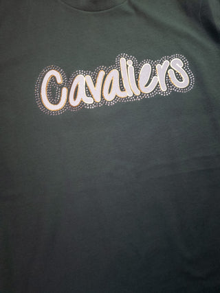 Cavaliers Rhinestone Pine Green Tee