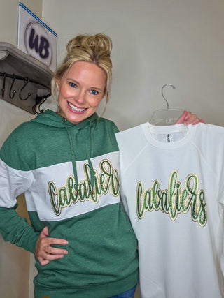 Cavaliers Sparkle And Puff Dark Green League Hoodie