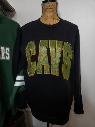 Cavs Rhinestone Cloud Fleece Crewneck Sweatshirt