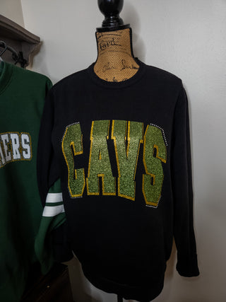 Cavs Rhinestone Cloud Fleece Crewneck Sweatshirt
