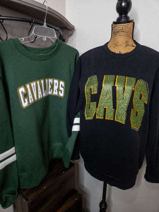 Cavs Rhinestone Cloud Fleece Crewneck Sweatshirt