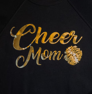 Cheer Mom Black Crewneck Sweatshirt