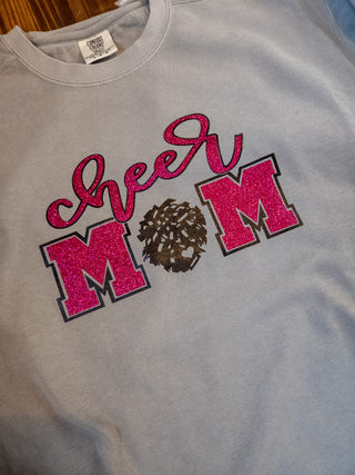 Cheer Mom Dyed Crewneck Sweatshirt - Pink