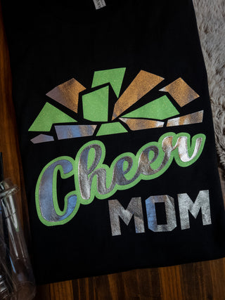 LARGE Cheer Mom Black Tee