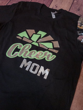 LARGE Cheer Mom Black Tee