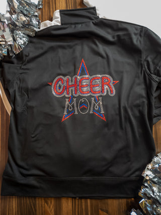 Cheer Mom Rhinestone Full Zip Jacket