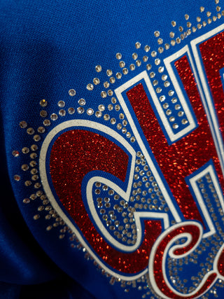 Cheer Coach Rhinestone Full Zip Blue Jacket