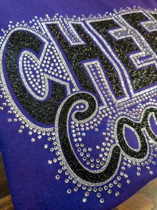 Cheer Coach Rhinestone Purple Top