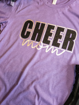 Cheer Mom Heather Purple Tee
