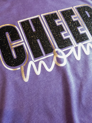 Cheer Mom Heather Purple Tee