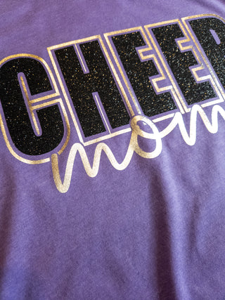 Cheer Mom Heather Purple Tee