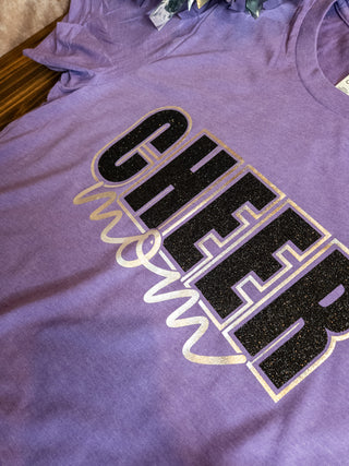 Cheer Mom Heather Purple Tee