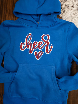 Cheer Sparkle & Puff Plush Blue Sweatshirt - More Options