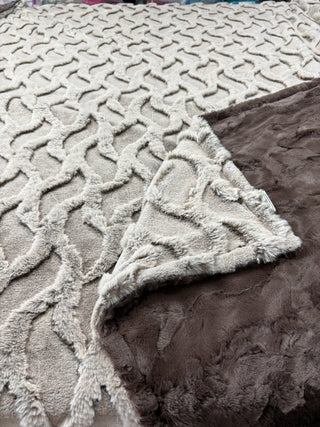 Neutral Luxe Bunny Bailey w/Chestnut Hide Backing Blankets