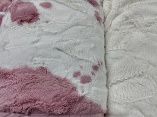 Pink Clararose Spotted Calf Minky Blanket *Choose Backing -Baby Size to King Size
