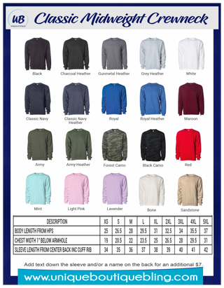 Hannah Graf Black Classic Crewneck Sweatshirt