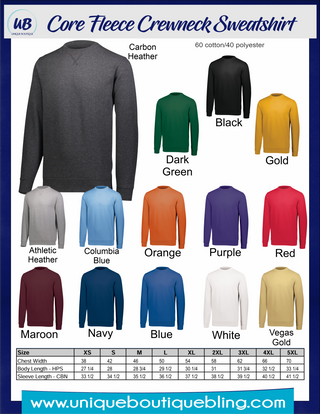 Johnson Racing Black Core Fleece Crewneck Sweatshirt