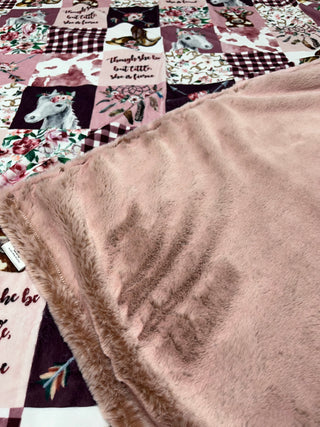 Cowgirl Pink Minky Blankets * Ready to Ship