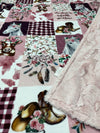 CowGirl in Pink Rosewater Minky Blanket *Choose Size & Backing