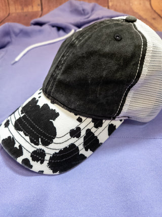 Fashion Cow Pattern Ladies Hat