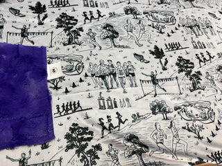 Cross Country Runners Minky Blankets-Choose Size & Backing