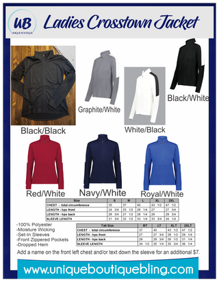 Cheer Coach Rhinestone Full Zip Blue Jacket