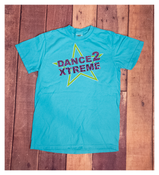 Dance 2 Xtreme Rhinestone Lagoon Dyed Tee