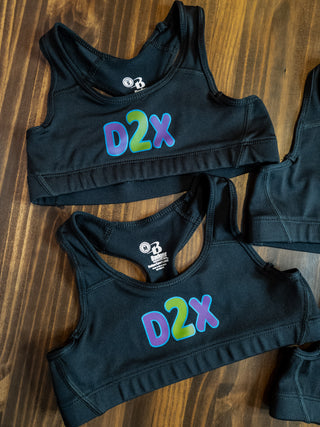 Ladies D2X Black Sports Bra