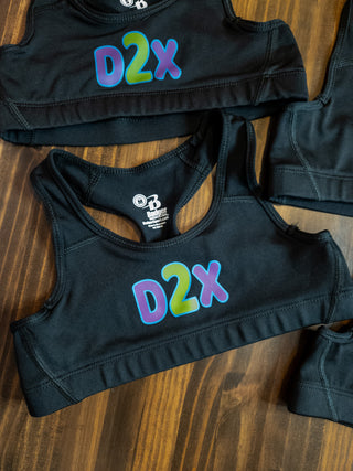 Ladies D2X Black Sports Bra