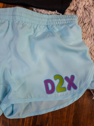 D2X Athletic Aqua Shorts
