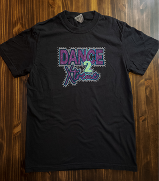 Dance 2 Xtreme Rhinestone Black Dyed Tee