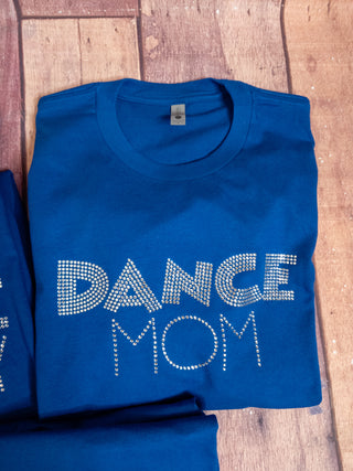 Dance Mom Rhinestone Blue Tee