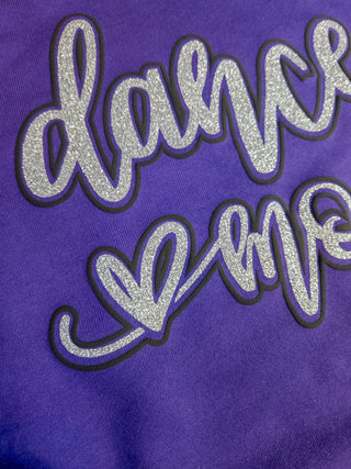 Dance Mom Sparkle and Puff Purple Crewneck Sweatshirt