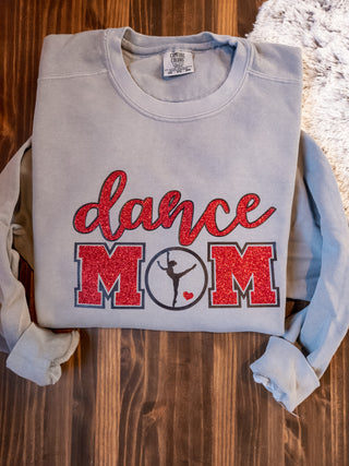 Dance Mom Dyed Crewneck Sweatshirt - Red