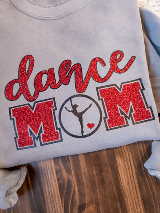 Dance Mom Dyed Crewneck Sweatshirt - Red