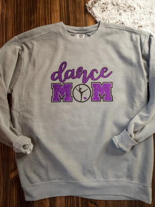 Dance Mom Dyed Crewneck Sweatshirt - Purple