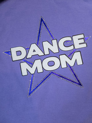 Dance Mom Rhinestone Violet Dyed Tee