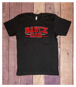 Dance Dad Black Shirt - Red Print