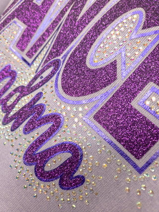 Dance Grandma Rhinestone Orchid Half Zip Pullover - Ladies Fit