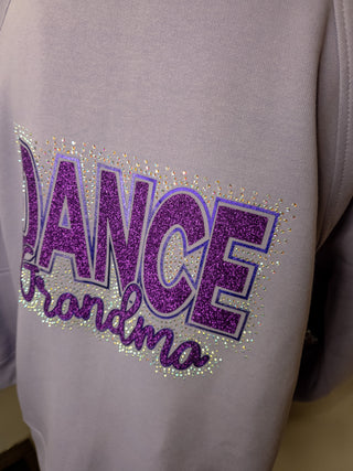 Dance Grandma Rhinestone Orchid Half Zip Pullover - Ladies Fit