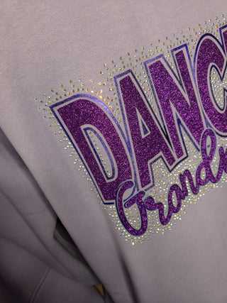 Dance Grandma Rhinestone Orchid Half Zip Pullover - Ladies Fit